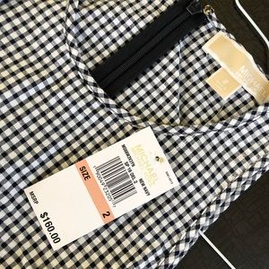 MICHAEL KORS- Black and White Print Dress